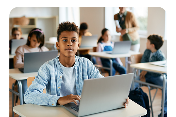 Boy student in classrooms